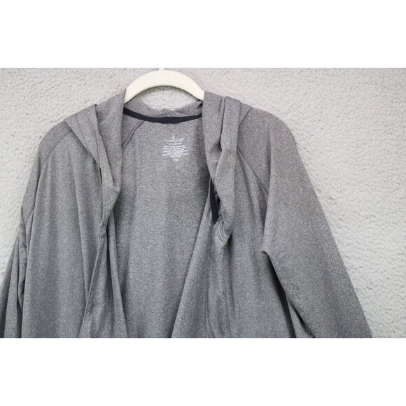 Cuddl Duds Flex Comfort Hooded Open Front Cardigan-S/M-Thumbholes-Soft-Pockets - Picture 2 of 11